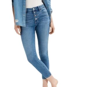 American Eagle Next Level Stretch Hi Rise Jegging Crop Blue Jeans Sz 20 Long